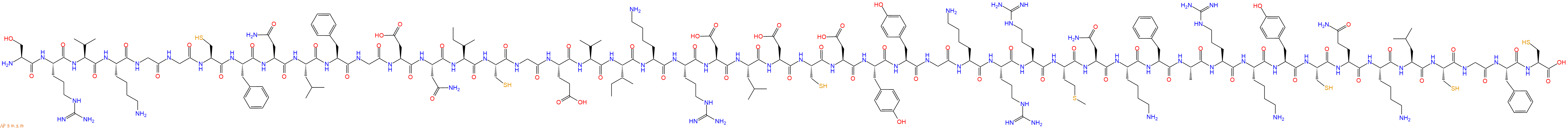 专肽生物产品H2N-Ser-Arg-Val-Lys-Gly-Gly-Cys-Phe-Asn-Leu-Phe-Gly-Asp-Asn-Ile-Cys-Gly-Glu-Val-Ile-Lys-Arg-Asp-Leu-Asp-Cys-Asp-Tyr-Tyr-Gly-Lys-Arg-Arg-Met-Asn-Lys-Phe-Ala-Arg-Lys-Tyr-Cys-Gln-Lys-Leu-Cys-Gly-Phe-Cys-OH
