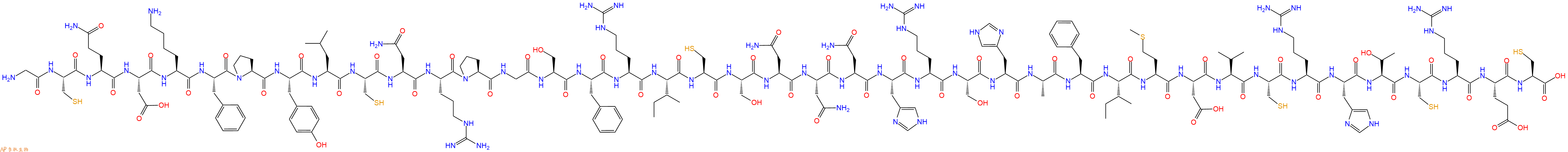 专肽生物产品H2N-Gly-Cys-Gln-Asp-Lys-Phe-Pro-Tyr-Leu-Cys-Asn-Arg-Pro-Gly-Ser-Phe-Arg-Ile-Cys-Ser-Asn-Asn-Asn-His-Arg-Ser-His-Ala-Phe-Ile-Met-Asp-Val-Cys-Arg-His-Thr-Cys-Arg-Glu-Cys-OH