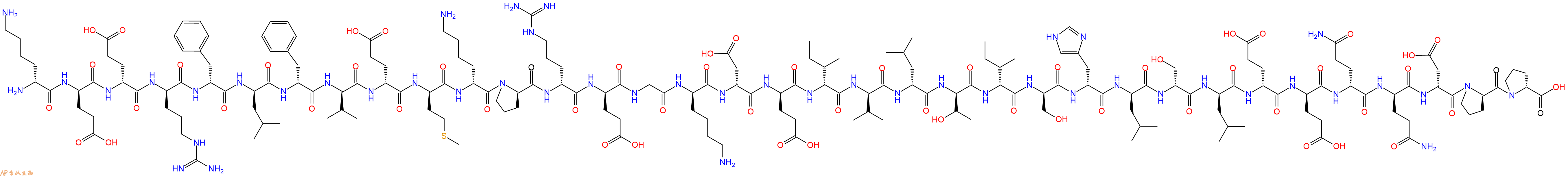 专肽生物产品H2N-DLys-DGlu-DGlu-DArg-DPhe-DLeu-DPhe-DVal-DGlu-DMet-DLys-DPro-DArg-DGlu-Gly-DLys-DAsp-DGlu-DIle-DVal-DLeu-DThr-DIle-DSer-DHis-DLeu-DSer-DLeu-DGlu-DGlu-DGln-DGln-DAsp-DPro-DPro-OH
