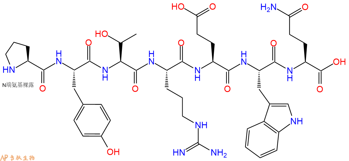 专肽生物产品H2N-Pro-Tyr-Thr-Arg-Glu-Trp-Gln-OH