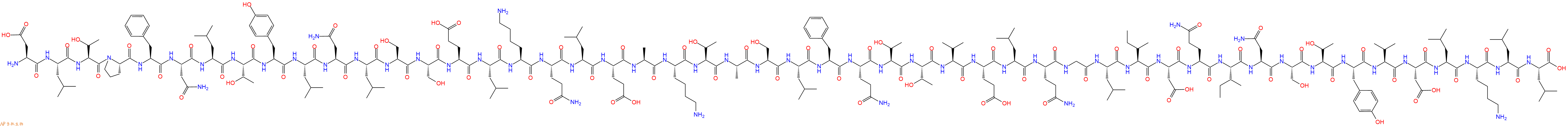 专肽生物产品H2N-Asp-Leu-Thr-Pro-Phe-Asn-Leu-Thr-Tyr-Leu-Asn-Leu-Ser-Ser-Glu-Leu-Lys-Gln-Leu-Glu-Ala-Lys-Thr-Ala-Ser-Leu-Phe-Gln-Thr-Thr-Val-Glu-Leu-Gln-Gly-Leu-Ile-Asp-Gln-Ile-Asn-Ser-Thr-Tyr-Val-Asp-Leu-Lys-Leu-Leu-OH