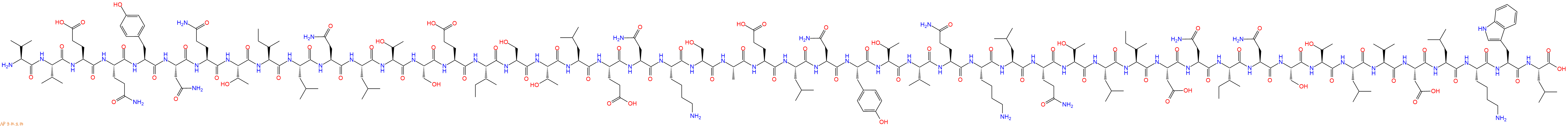 专肽生物产品H2N-Val-Val-Glu-Gln-Tyr-Asn-Gln-Thr-Ile-Leu-Asn-Leu-Thr-Ser-Glu-Ile-Ser-Thr-Leu-Glu-Asn-Lys-Ser-Ala-Glu-Leu-Asn-Tyr-Thr-Val-Gln-Lys-Leu-Gln-Thr-Leu-Ile-Asp-Asn-Ile-Asn-Ser-Thr-Leu-Val-Asp-Leu-Lys-Trp-Leu-OH