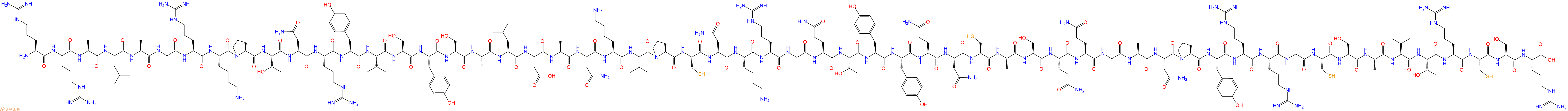 专肽生物产品H2N-Arg-Arg-Ala-Leu-Ala-Ala-Arg-Lys-Pro-Thr-Asn-Arg-Tyr-Val-Ser-Tyr-Ser-Ala-Leu-Asp-Ala-Asn-Lys-Val-Pro-Cys-Asn-Lys-Arg-Gly-Gln-Thr-Tyr-Tyr-Gln-Asn-Cys-Ala-Ser-Gln-Gln-Ala-Ala-Asn-Pro-Tyr-Arg-Arg-Gly-Cys-Ser-Ala-Ile-Thr-Arg-Cys-Ser-Arg-OH