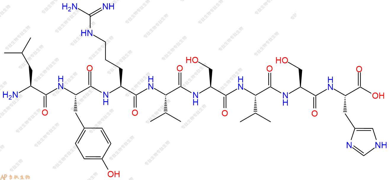 专肽生物产品H2N-Leu-Tyr-Arg-Val-Ser-Val-Ser-His-OH