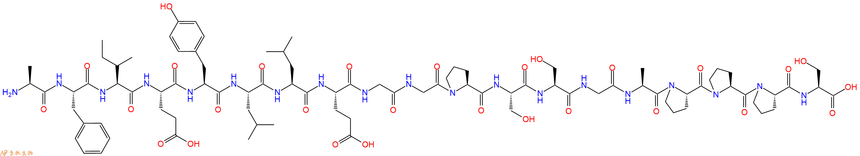 专肽生物产品H2N-Ala-Phe-Ile-Glu-Tyr-Leu-Leu-Glu-Gly-Gly-Pro-Ser-Ser-Gly-Ala-Pro-Pro-Pro-Ser-OH