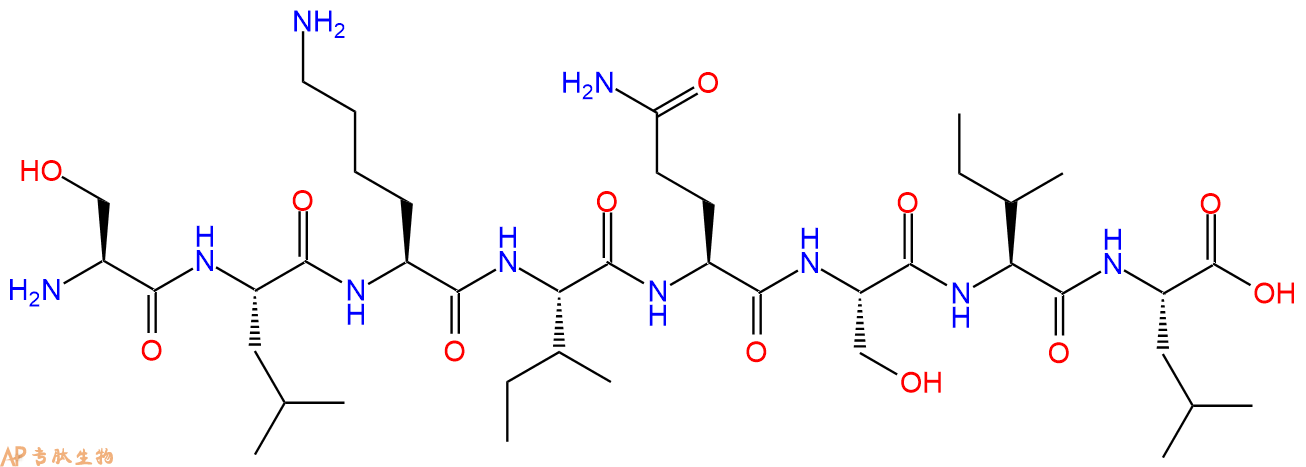 专肽生物产品H2N-Ser-Leu-Lys-Ile-Gln-Ser-Ile-Leu-OH