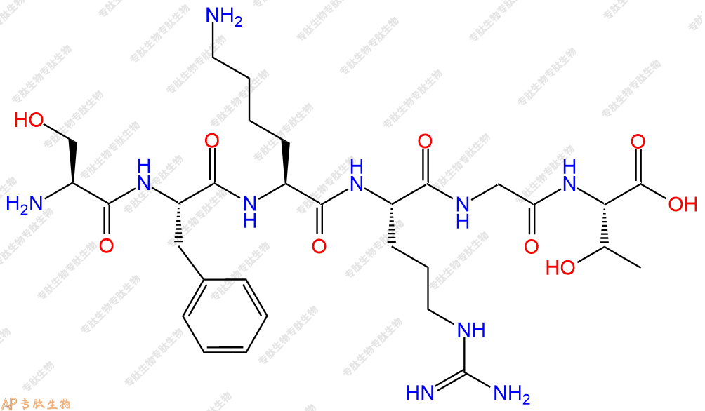 专肽生物产品H2N-Ser-Phe-Lys-Arg-Gly-Thr-OH