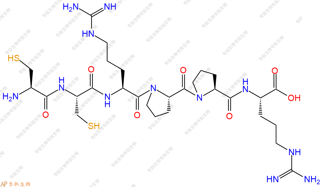 专肽生物产品H2N-Cys-Cys-Arg-Pro-Pro-Arg-OH