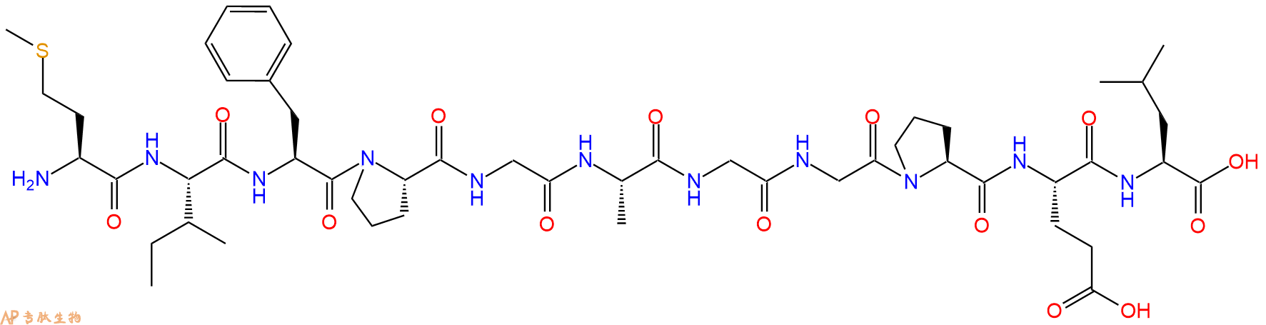 专肽生物产品H2N-Met-Ile-Phe-Pro-Gly-Ala-Gly-Gly-Pro-Glu-Leu-OH