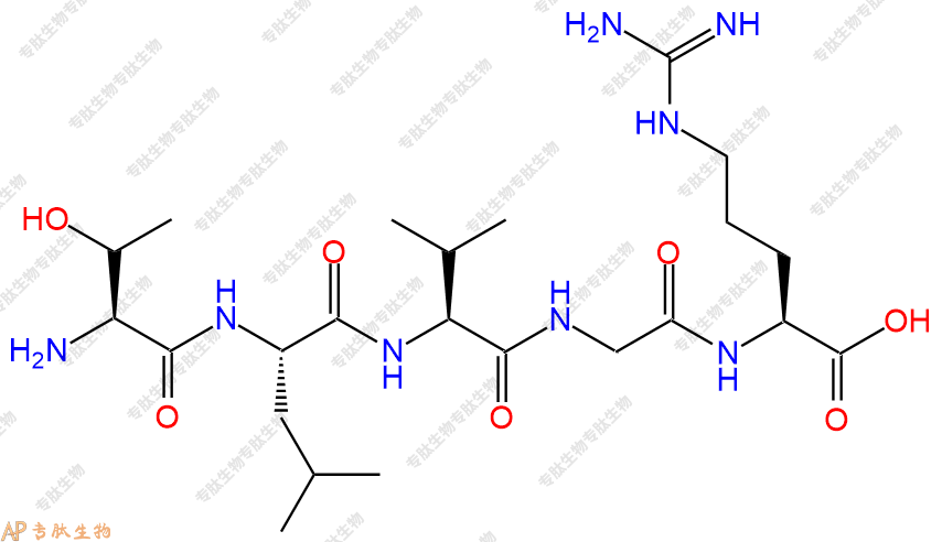 专肽生物产品H2N-Thr-Leu-Val-Gly-Arg-OH