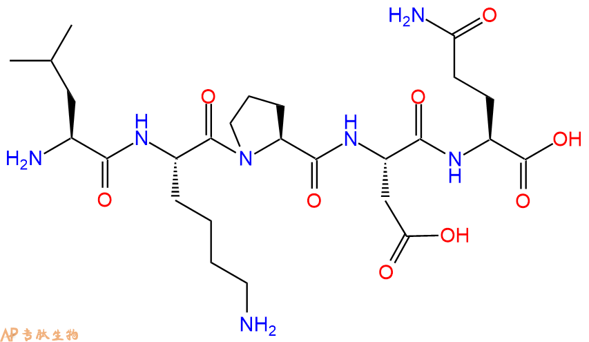 专肽生物产品H2N-Leu-Lys-Pro-Asp-Gln-OH