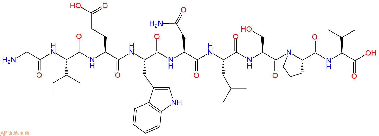 专肽生物产品H2N-Gly-Ile-Glu-Trp-Asn-Leu-Ser-Pro-Val-OH