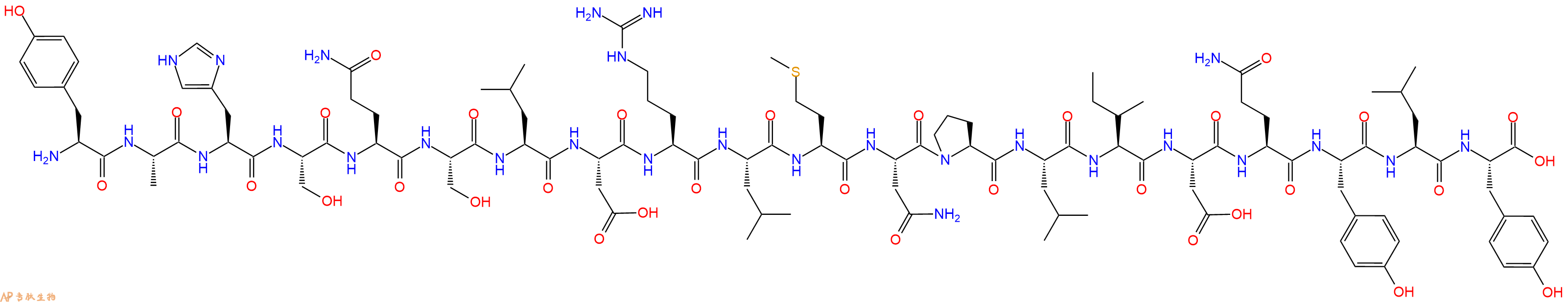 专肽生物产品H2N-Tyr-Ala-His-Ser-Gln-Ser-Leu-Asp-Arg-Leu-Met-Asn-Pro-Leu-Ile-Asp-Gln-Tyr-Leu-Tyr-OH