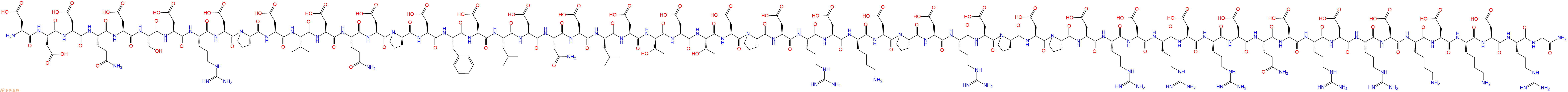 专肽生物产品H2N-Asp-Asp-Asp-Gln-Asp-Ser-Asp-Arg-Asp-Pro-Asp-Val-Asp-Gln-Asp-Pro-Asp-Phe-Asp-Leu-Asp-Asn-Asp-Leu-Asp-Thr-Asp-Thr-Asp-Pro-Asp-Arg-Asp-Lys-Asp-Pro-Asp-Arg-Asp-Pro-Asp-Pro-Asp-Arg-Asp-Arg-Asp-Arg-Asp-Gln-Asp-Arg-Asp-Arg-Asp-Lys-Asp-Lys-Asp-Arg-Gly-NH2