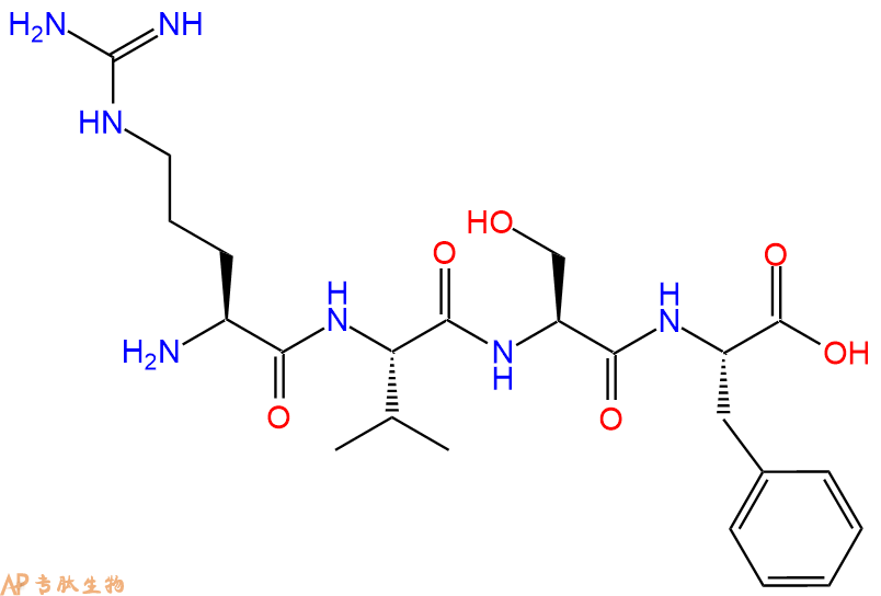 专肽生物产品H2N-Arg-Val-Ser-Phe-OH