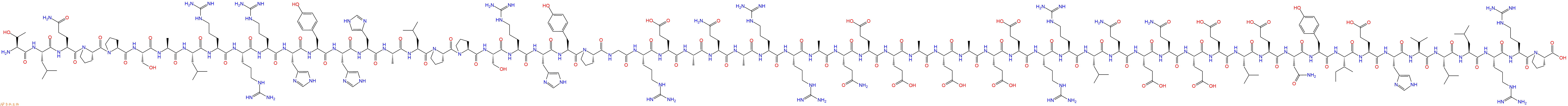 专肽生物产品H2N-Thr-Leu-Gln-Pro-Pro-Ser-Ala-Leu-Arg-Arg-Arg-His-Tyr-His-His-Ala-Leu-Pro-Pro-Ser-Arg-His-Tyr-Pro-Gly-Arg-Glu-Ala-Gln-Ala-Arg-Arg-Ala-Gln-Glu-Glu-Ala-Glu-Ala-Glu-Glu-Arg-Arg-Leu-Gln-Glu-Gln-Glu-Glu-Leu-Glu-Asn-Tyr-Ile-Glu-His-Val-Leu-Leu-Arg-Arg-Pro-OH