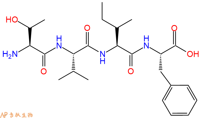 专肽生物产品H2N-Thr-Val-Ile-Phe-OH