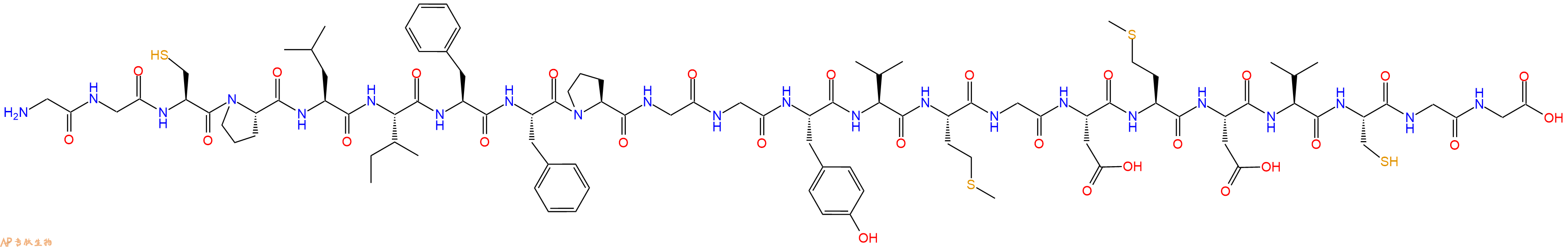 专肽生物产品H2N-Gly-Gly-Cys-Pro-Leu-Ile-Phe-Phe-Pro-Gly-Gly-Tyr-Val-Met-Gly-Asp-Met-Asp-Val-Cys-Gly-Gly-OH