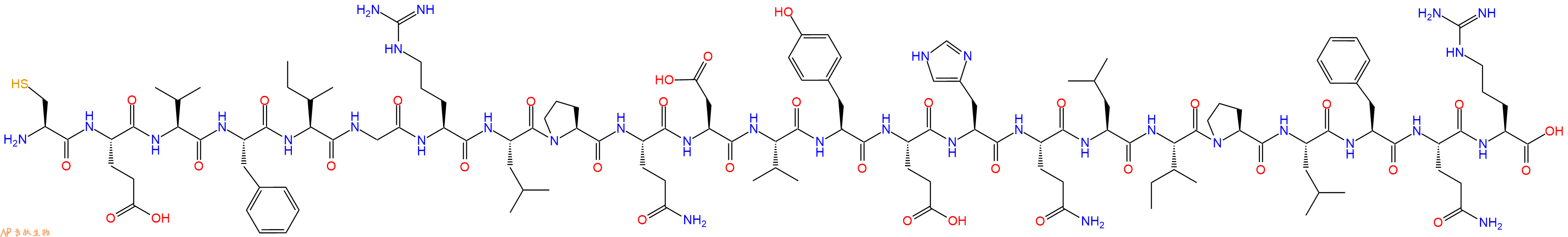 专肽生物产品H2N-Cys-Glu-Val-Phe-Ile-Gly-Arg-Leu-Pro-Gln-Asp-Val-Tyr-Glu-His-Gln-Leu-Ile-Pro-Leu-Phe-Gln-Arg-OH