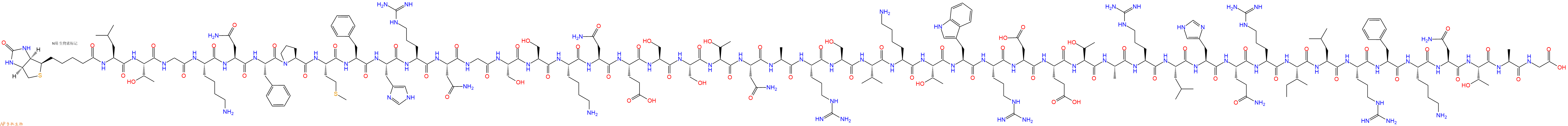 专肽生物产品Biotinyl-Leu-Thr-Gly-Lys-Asn-Phe-Pro-Met-Phe-His-Arg-Asn-Gly-Ser-Ser-Lys-Asn-Glu-Ser-Ser-Thr-Asn-Ala-Arg-Ser-Val-Lys-Thr-Trp-Arg-Asp-Glu-Thr-Ala-Arg-Leu-His-Gln-Arg-Ile-Leu-Arg-Phe-Lys-Asn-Thr-Ala-Gly-OH