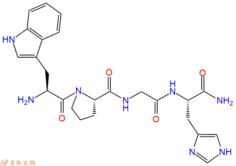 专肽生物产品H2N-Trp-Pro-Gly-His-NH2