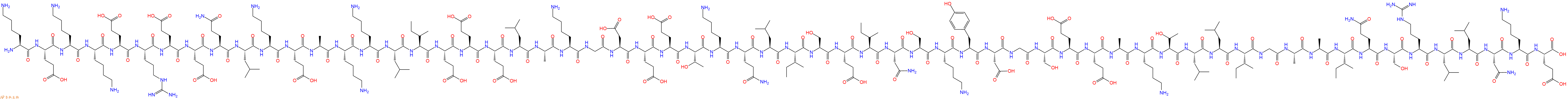 专肽生物产品H2N-Lys-Glu-Lys-Lys-Glu-Arg-Glu-Glu-Gln-Leu-Lys-Glu-Ala-Lys-Lys-Leu-Ile-Glu-Glu-Glu-Leu-Ala-Lys-Gly-Asp-Glu-Glu-Thr-Lys-Gln-Leu-Ile-Ser-Glu-Ile-Asn-Ser-Lys-Tyr-Asp-Gly-Ser-Glu-Glu-Ala-Lys-Thr-Leu-Leu-Ile-Gly-Ala-Ala-Ile-Gln-Ser-Arg-Leu-Leu-Asn-Lys-Glu-OH