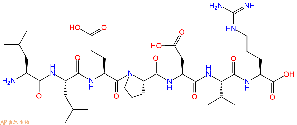 专肽生物产品H2N-Leu-Leu-Glu-Pro-Asp-Val-Arg-OH
