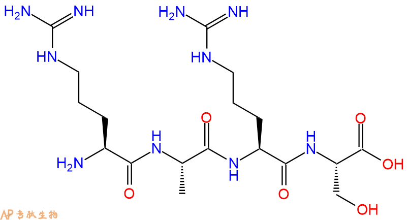 专肽生物产品H2N-Arg-Ala-Arg-Ser-OH