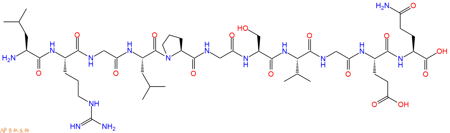 专肽生物产品H2N-Leu-Arg-Gly-Leu-Pro-Gly-Ser-Val-Gly-Glu-Gln-OH