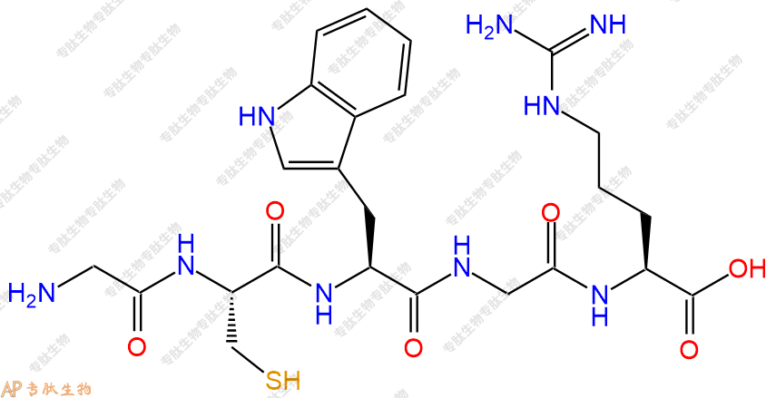 专肽生物产品H2N-Gly-Cys-Trp-Gly-Arg-OH