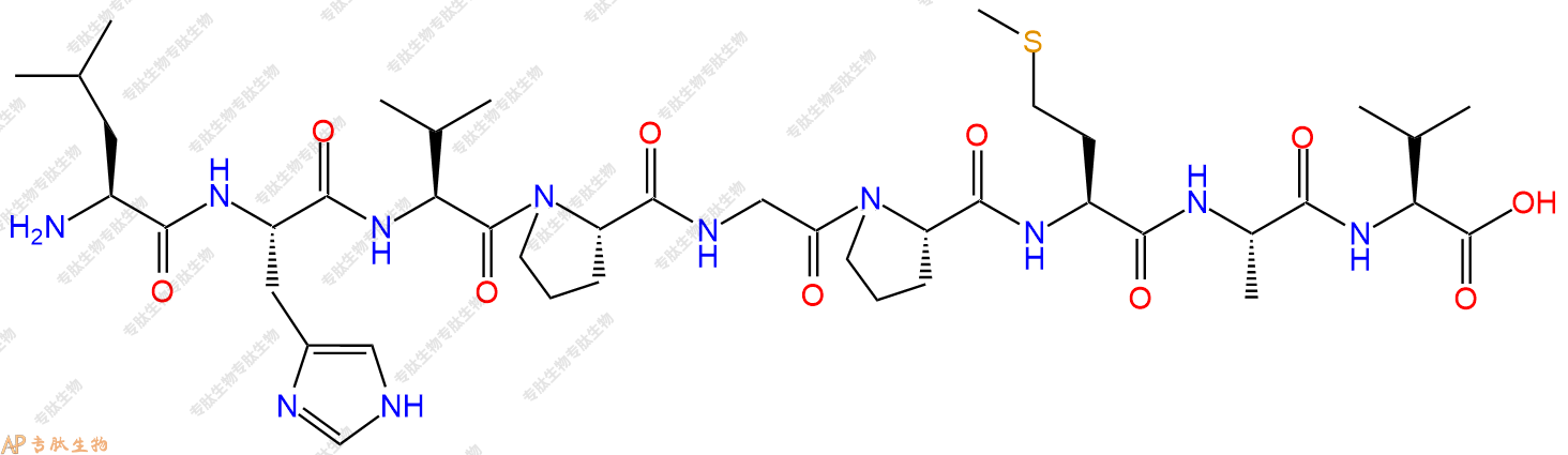 专肽生物产品H2N-Leu-His-Val-Pro-Gly-Pro-Met-Ala-Val-OH