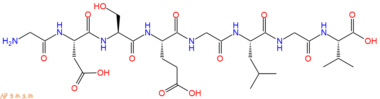 专肽生物产品H2N-Gly-Asp-Ser-Glu-Gly-Leu-Gly-Val-OH