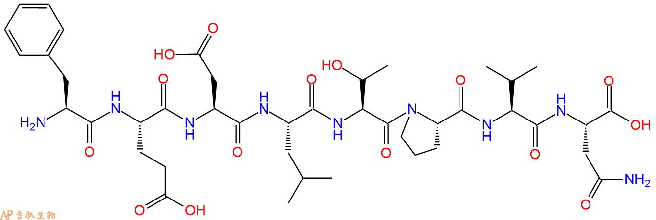 专肽生物产品H2N-Phe-Glu-Asp-Leu-Thr-Pro-Val-Asn-OH