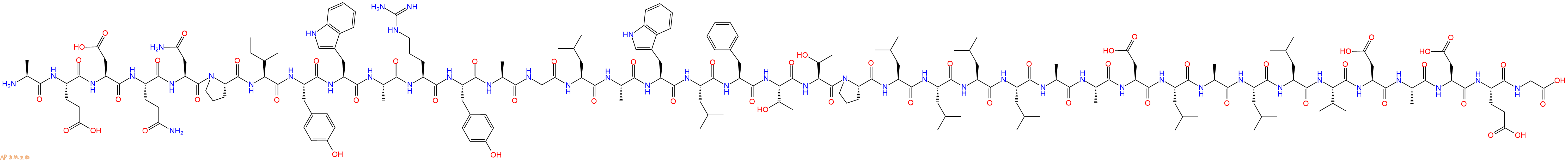 专肽生物产品H2N-Ala-Glu-Asp-Gln-Asn-Pro-Ile-Tyr-Trp-Ala-Arg-Tyr-Ala-Gly-Leu-Ala-Trp-Leu-Phe-Thr-Thr-Pro-Leu-Leu-Leu-Leu-Ala-Ala-Asp-Leu-Ala-Leu-Leu-Val-Asp-Ala-Asp-Glu-Gly-OH