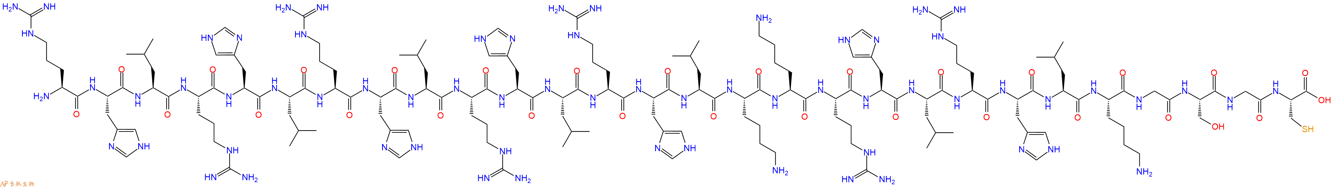 专肽生物产品H2N-Arg-His-Leu-Arg-His-Leu-Arg-His-Leu-Arg-His-Leu-Arg-His-Leu-Lys-Lys-Arg-His-Leu-Arg-His-Leu-Lys-Gly-Ser-Gly-Cys-OH