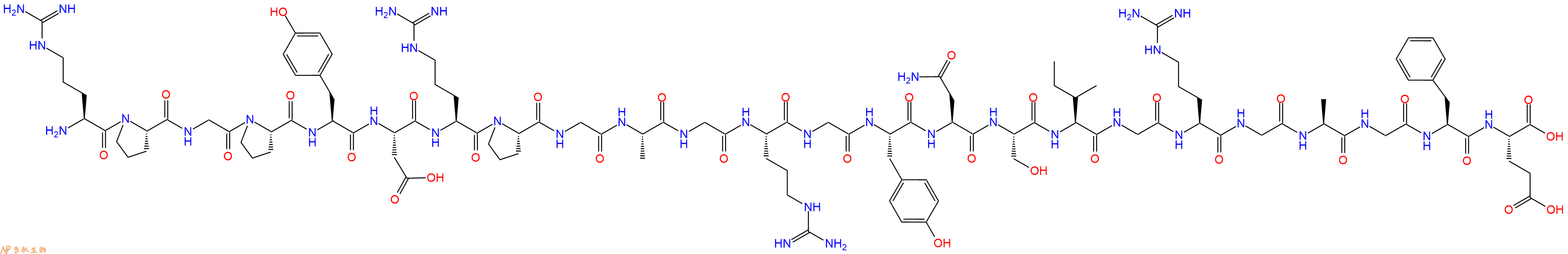 专肽生物产品H2N-Arg-Pro-Gly-Pro-Tyr-Asp-Arg-Pro-Gly-Ala-Gly-Arg-Gly-Tyr-Asn-Ser-Ile-Gly-Arg-Gly-Ala-Gly-Phe-Glu-OH