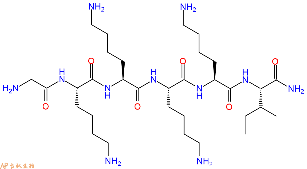 专肽生物产品H2N-Gly-Lys-Lys-Lys-Lys-Ile-NH2