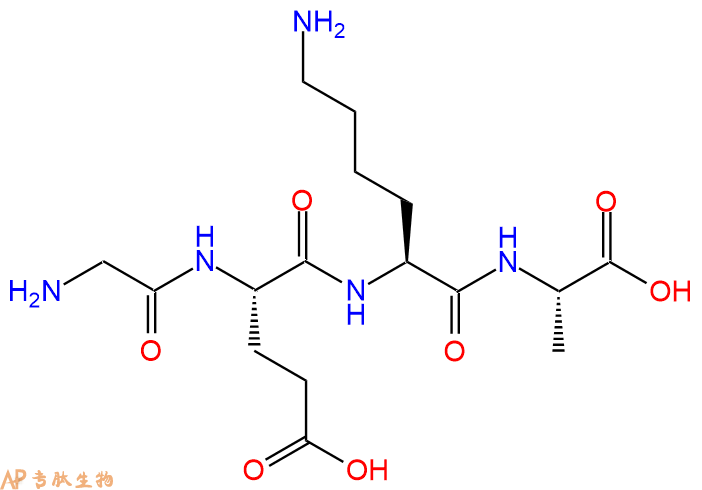 专肽生物产品H2N-Gly-Glu-Lys-Ala-OH
