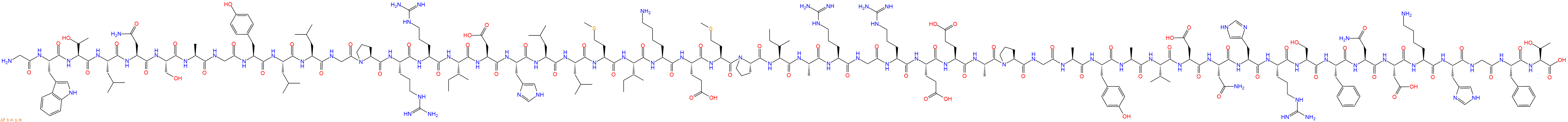 专肽生物产品H2N-Gly-Trp-Thr-Leu-Asn-Ser-Ala-Gly-Tyr-Leu-Leu-Gly-Pro-Arg-Arg-Ile-Asp-His-Leu-Leu-Met-Ile-Lys-Glu-Met-Pro-Ile-Ala-Arg-Gly-Arg-Glu-Glu-Ala-Pro-Gly-Ala-Tyr-Ala-Val-Asp-Asn-His-Arg-Ser-Phe-Asn-Asp-Lys-His-Gly-Phe-Thr-OH