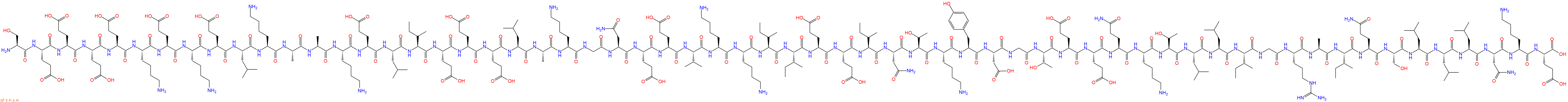 专肽生物产品H2N-Ser-Glu-Glu-Glu-Glu-Lys-Glu-Lys-Glu-Leu-Lys-Ala-Ala-Lys-Glu-Leu-Ile-Glu-Glu-Glu-Leu-Ala-Lys-Gly-Asn-Glu-Glu-Val-Lys-Lys-Ile-Ile-Glu-Glu-Ile-Asn-Thr-Lys-Tyr-Asp-Gly-Thr-Glu-Glu-Gln-Lys-Thr-Leu-Leu-Ile-Gly-Arg-Ala-Ile-Gln-Ser-Leu-Leu-Leu-Asn-Lys-Glu-OH