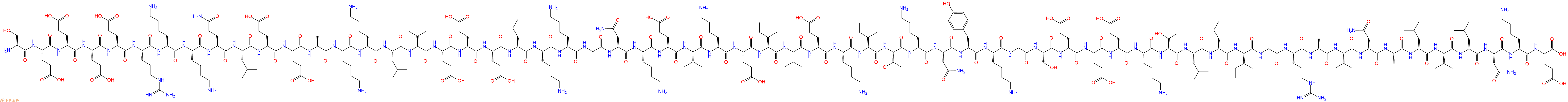 专肽生物产品H2N-Ser-Glu-Glu-Glu-Glu-Arg-Lys-Lys-Gln-Leu-Glu-Glu-Ala-Lys-Lys-Leu-Ile-Glu-Glu-Glu-Leu-Lys-Lys-Gly-Asn-Lys-Glu-Val-Lys-Glu-Ile-Val-Glu-Lys-Ile-Thr-Lys-Asn-Tyr-Lys-Gly-Ser-Glu-Glu-Glu-Lys-Thr-Leu-Leu-Ile-Gly-Arg-Ala-Val-Asn-Ala-Leu-Val-Leu-Asn-Lys-Glu-OH