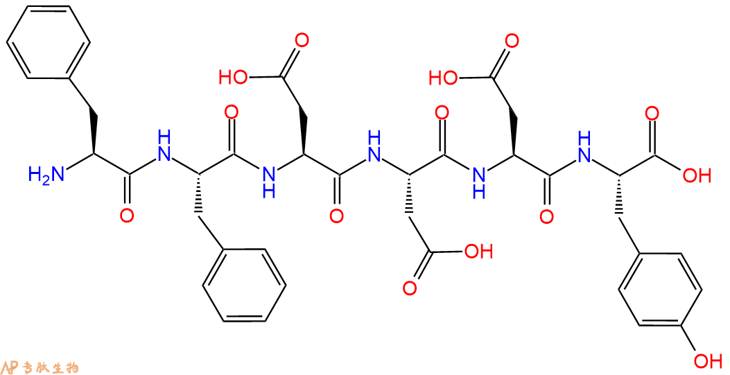 专肽生物产品H2N-Phe-Phe-Asp-Asp-Asp-Tyr-OH