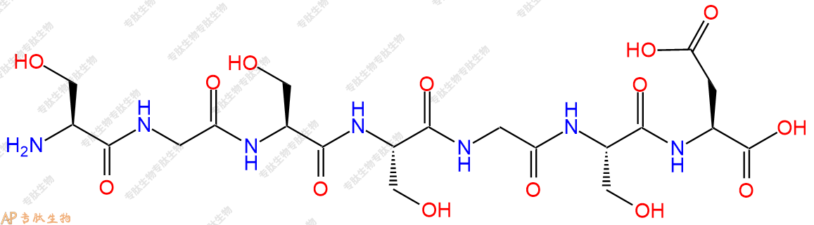 专肽生物产品H2N-Ser-Gly-Ser-Ser-Gly-Ser-Asp-OH