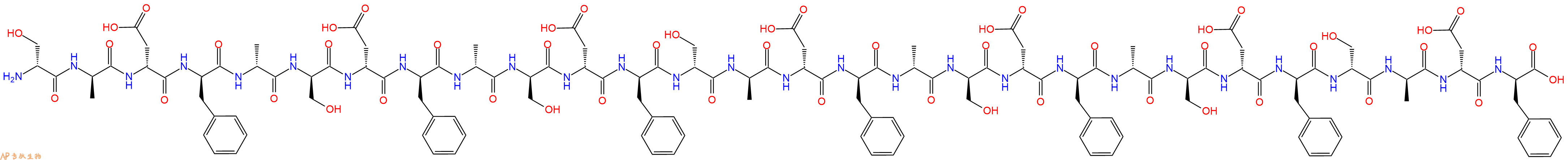专肽生物产品H2N-DSer-DAla-DAsp-DPhe-DAla-DSer-DAsp-DPhe-DAla-DSer-DAsp-DPhe-DSer-DAla-DAsp-DPhe-DAla-DSer-DAsp-DPhe-DAla-DSer-DAsp-DPhe-DSer-DAla-DAsp-DPhe-OH