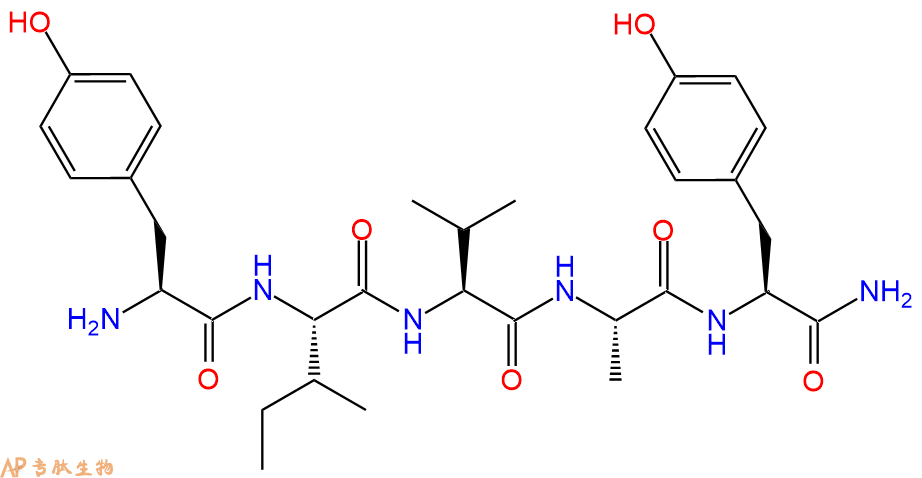 专肽生物产品H2N-Tyr-Ile-Val-Ala-Tyr-NH2