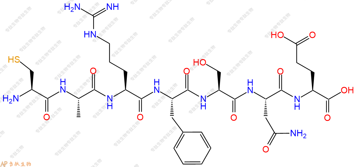 专肽生物产品H2N-Cys-Ala-Arg-Phe-Ser-Asn-Glu-OH