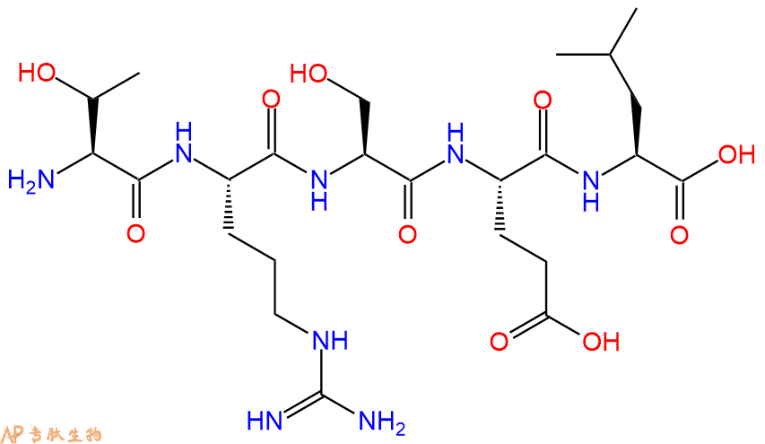 专肽生物产品H2N-Thr-Arg-Ser-Glu-Leu-OH
