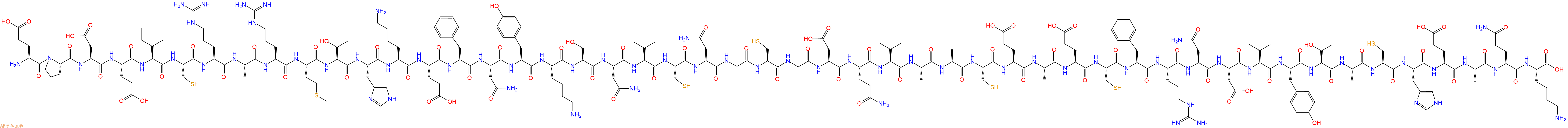 专肽生物产品H2N-Glu-Pro-Asp-Glu-Ile-Cys-Arg-Ala-Arg-Met-Thr-His-Lys-Glu-Phe-Asn-Tyr-Lys-Ser-Asn-Val-Cys-Asn-Gly-Cys-Gly-Asp-Gln-Val-Ala-Ala-Cys-Glu-Ala-Glu-Cys-Phe-Arg-Asn-Asp-Val-Tyr-Thr-Ala-Cys-His-Glu-Ala-Gln-Lys-OH