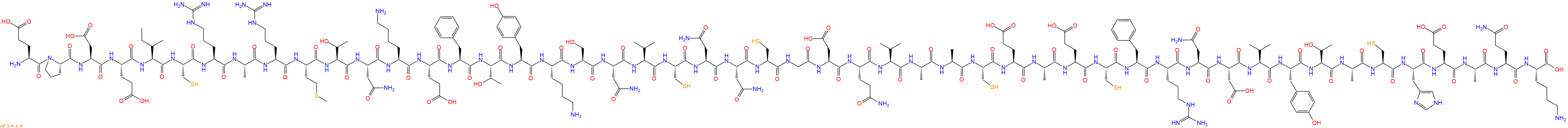 专肽生物产品H2N-Glu-Pro-Asp-Glu-Ile-Cys-Arg-Ala-Arg-Met-Thr-Asn-Lys-Glu-Phe-Thr-Tyr-Lys-Ser-Asn-Val-Cys-Asn-Asn-Cys-Gly-Asp-Gln-Val-Ala-Ala-Cys-Glu-Ala-Glu-Cys-Phe-Arg-Asn-Asp-Val-Tyr-Thr-Ala-Cys-His-Glu-Ala-Gln-Lys-OH