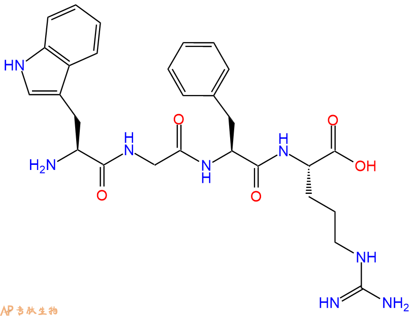 专肽生物产品H2N-Trp-Gly-Phe-Arg-OH